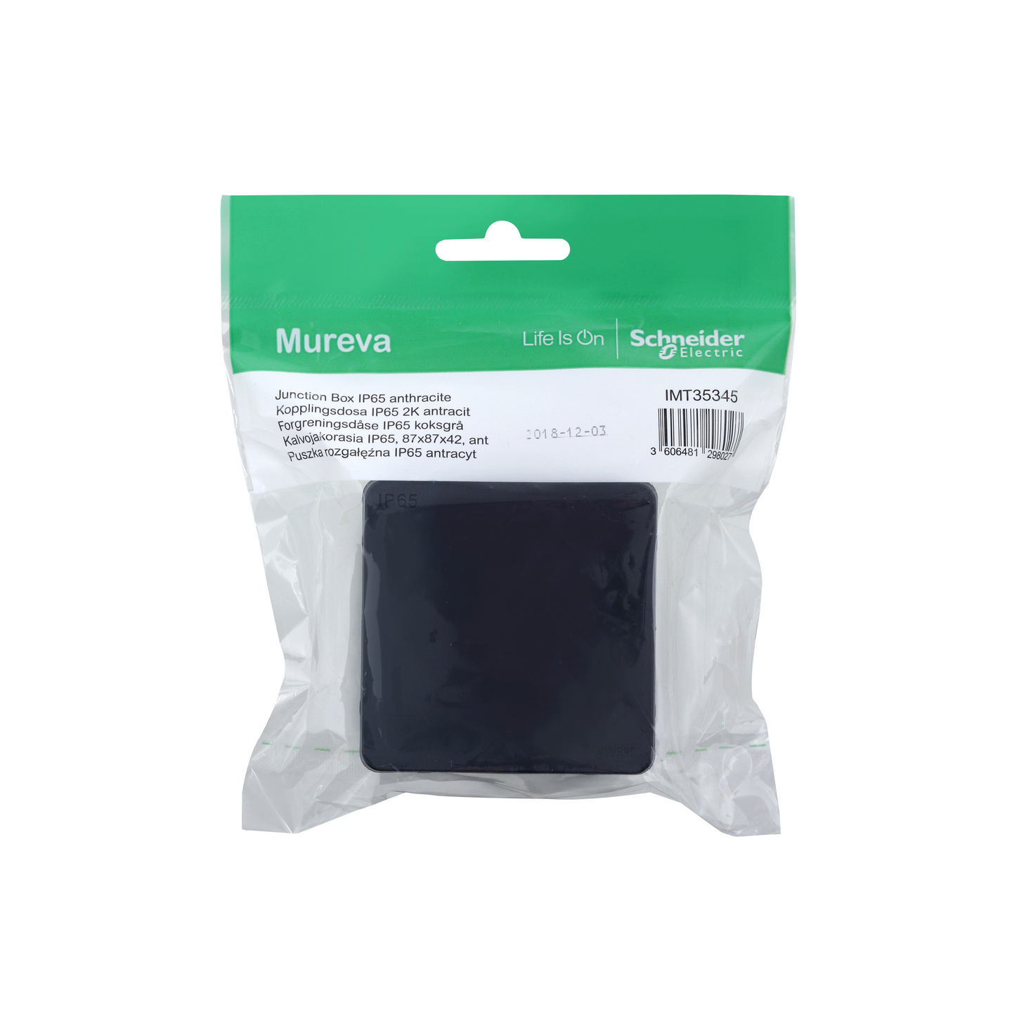 KOPPLINGSDOSA IP65 2K ANTRACIT