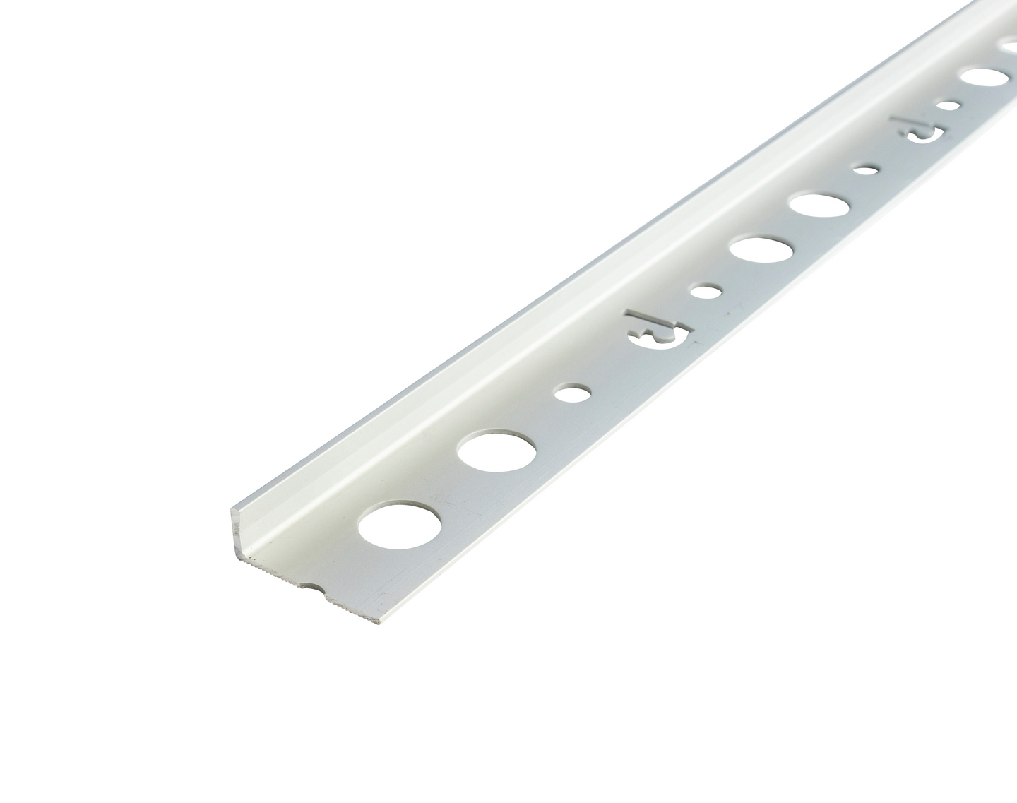 Pääte- ja suojalista 8mm valkoinen alumiini 250cm