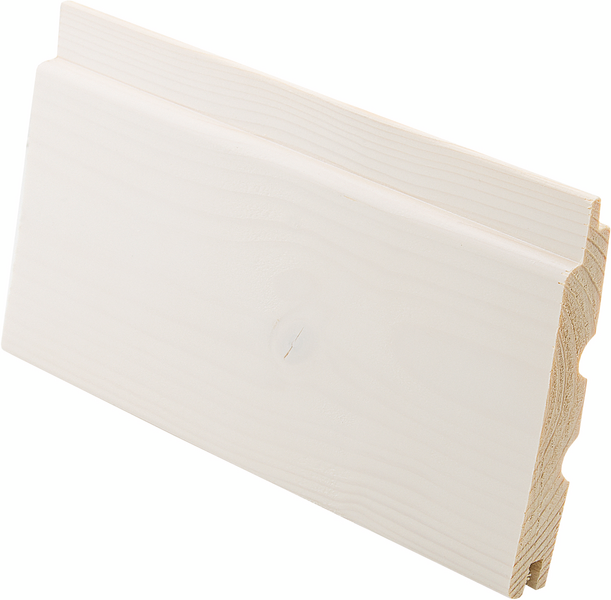 Sisustuspaneeli STP 14x120x2670 päätypontattu kuusi TK valkovahattu