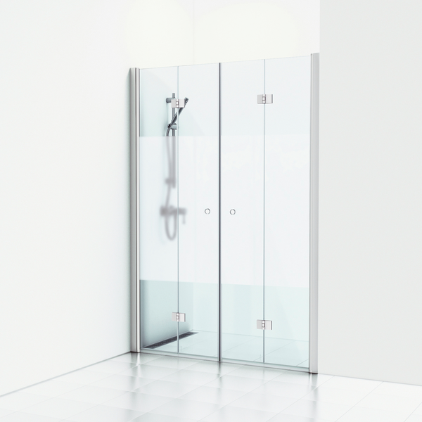 Suihkuseinä Svedbergs Skoga taitettava 138x198 matta/puolihuurre 2ov rengasvedin