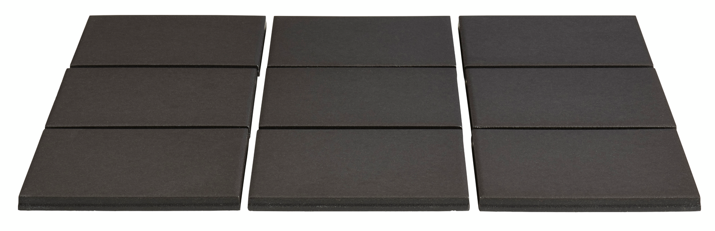 KLINKER CELLO AAVA 9,7X9,7 SVART, R10/B 0,97M2