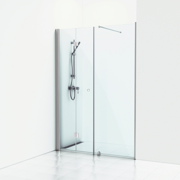 Suihkuseinä Svedbergs Skoga taitettava/kiinteä 160x198 kiilt/kirkas rengasvedin