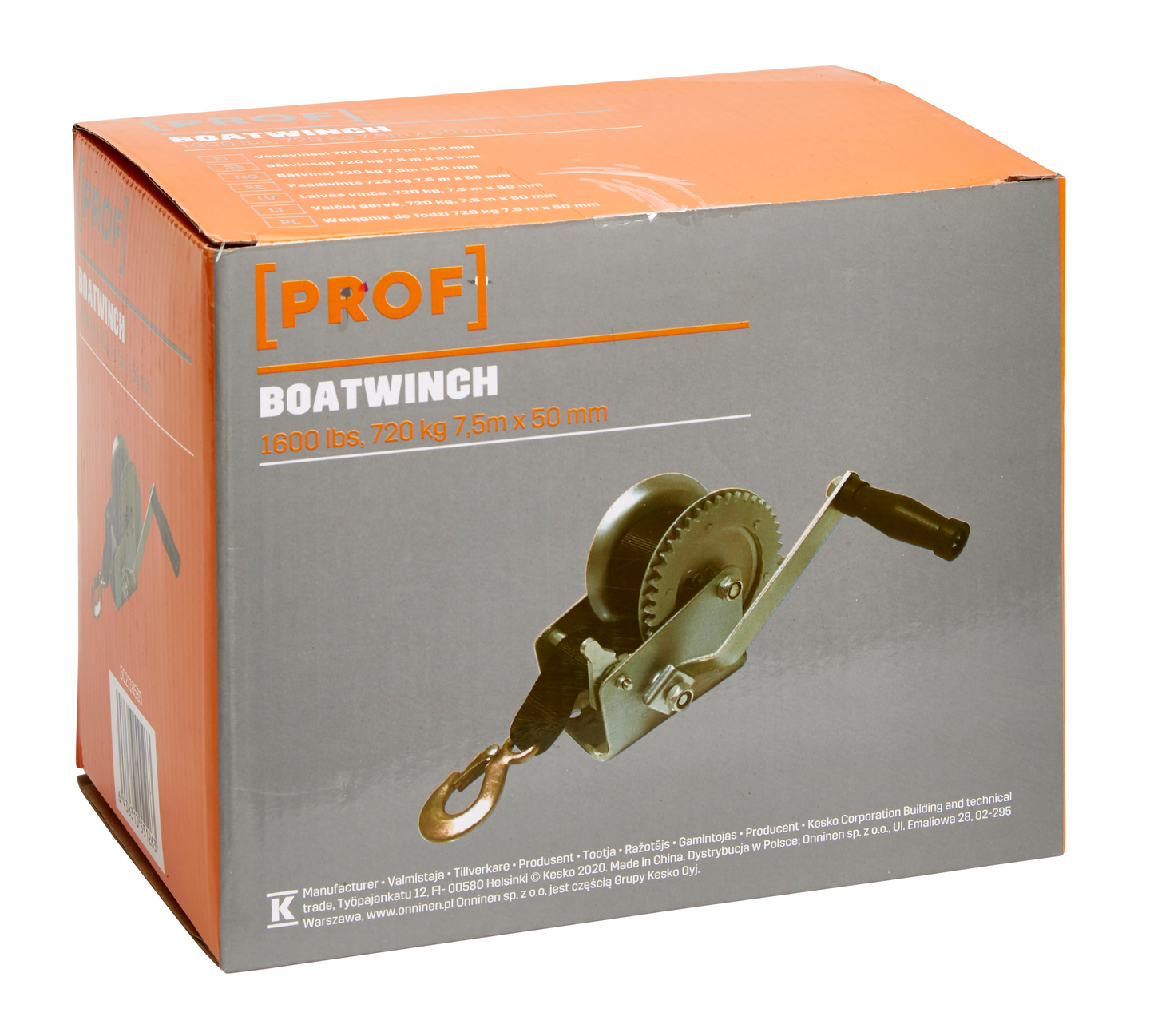 Venevinssi PROF 720kg 7,5m x 50mm