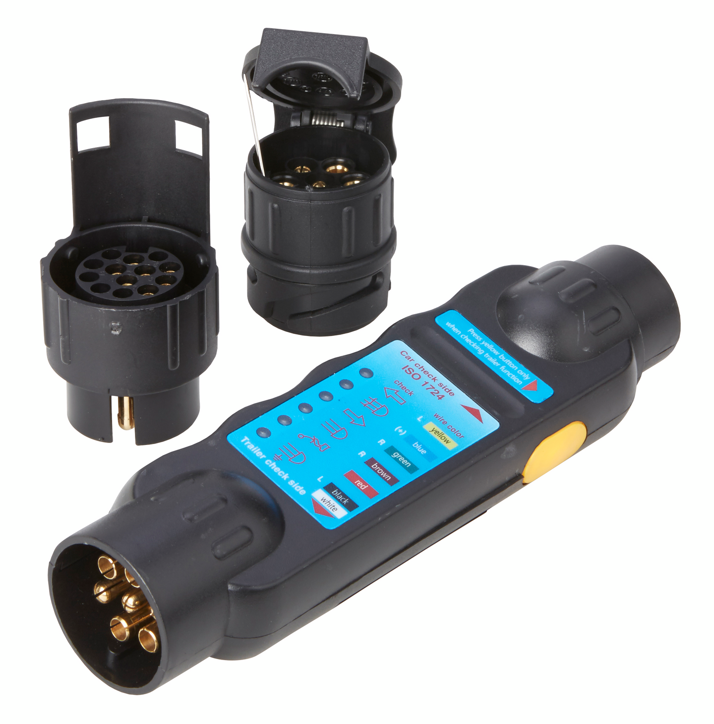 Peräkärrytesteri adaptereilla