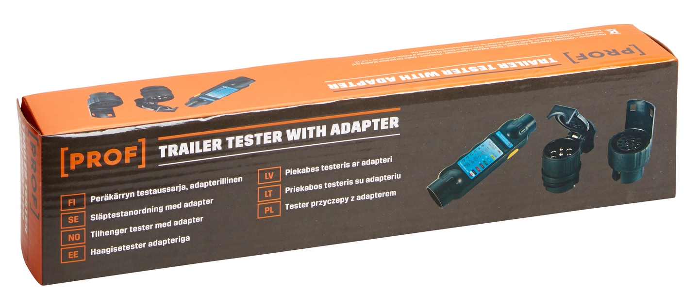 Peräkärrytesteri adaptereilla