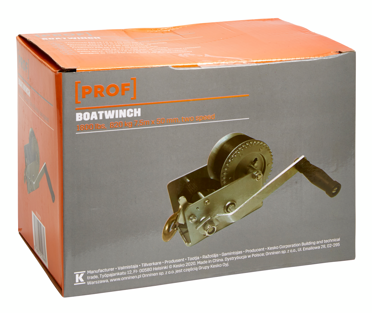 Venevinssi PROF 820kg 7,5m x 50mm 2-nopeuksinen