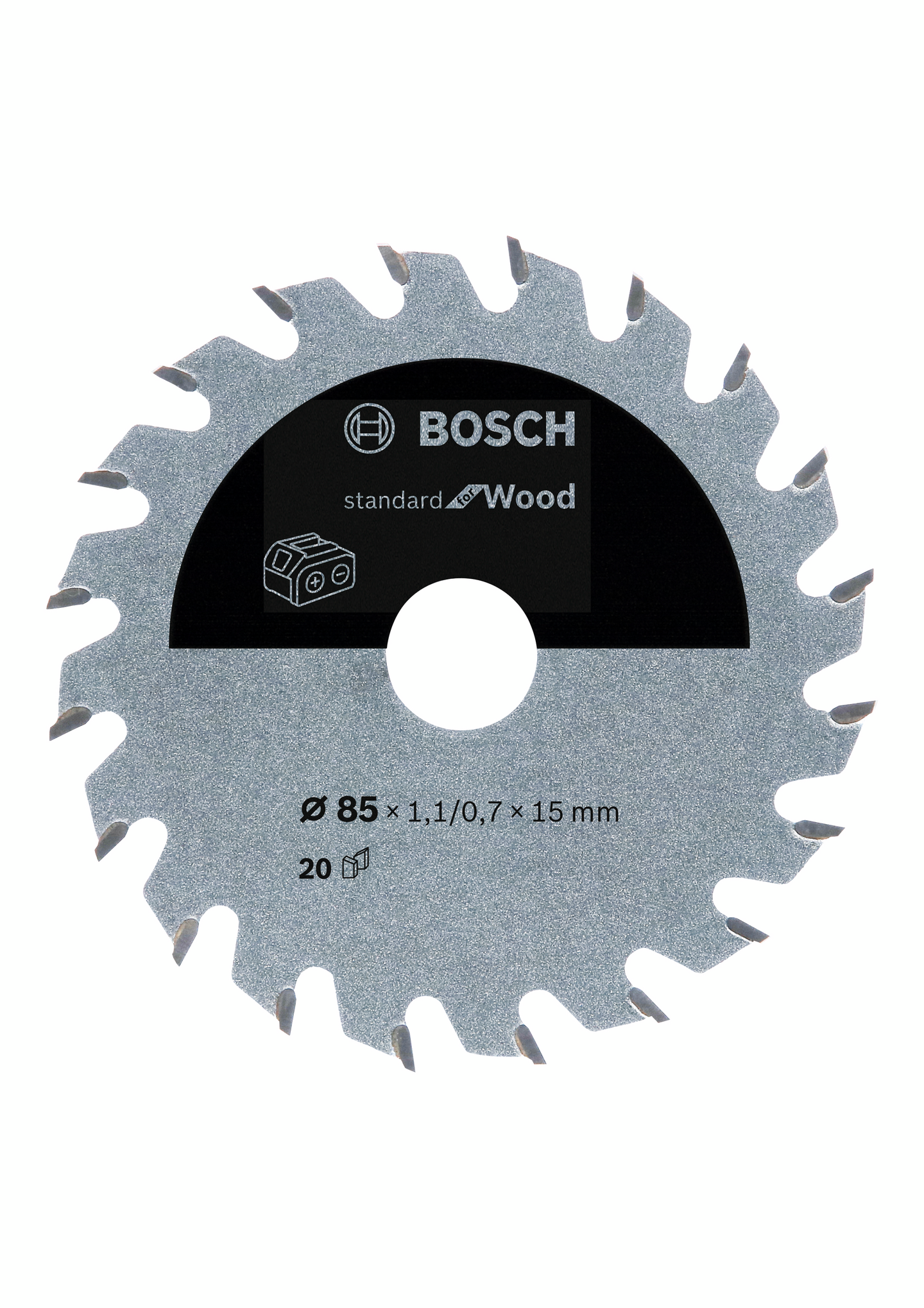 Pyörösahanterä Bosch Standard for Wood 85x15 20T