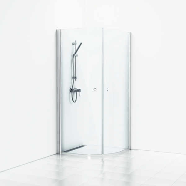 Suihkukulma Svedbergs Skoga puolipyöreä 90x90x198 matta/kirkas rengasvedin