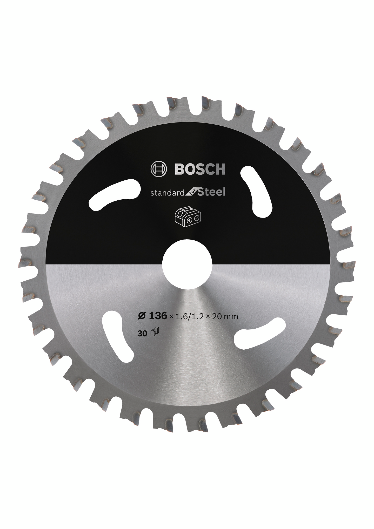 Pyörösahanterä Bosch 136x20mm Standard for Steel 30T