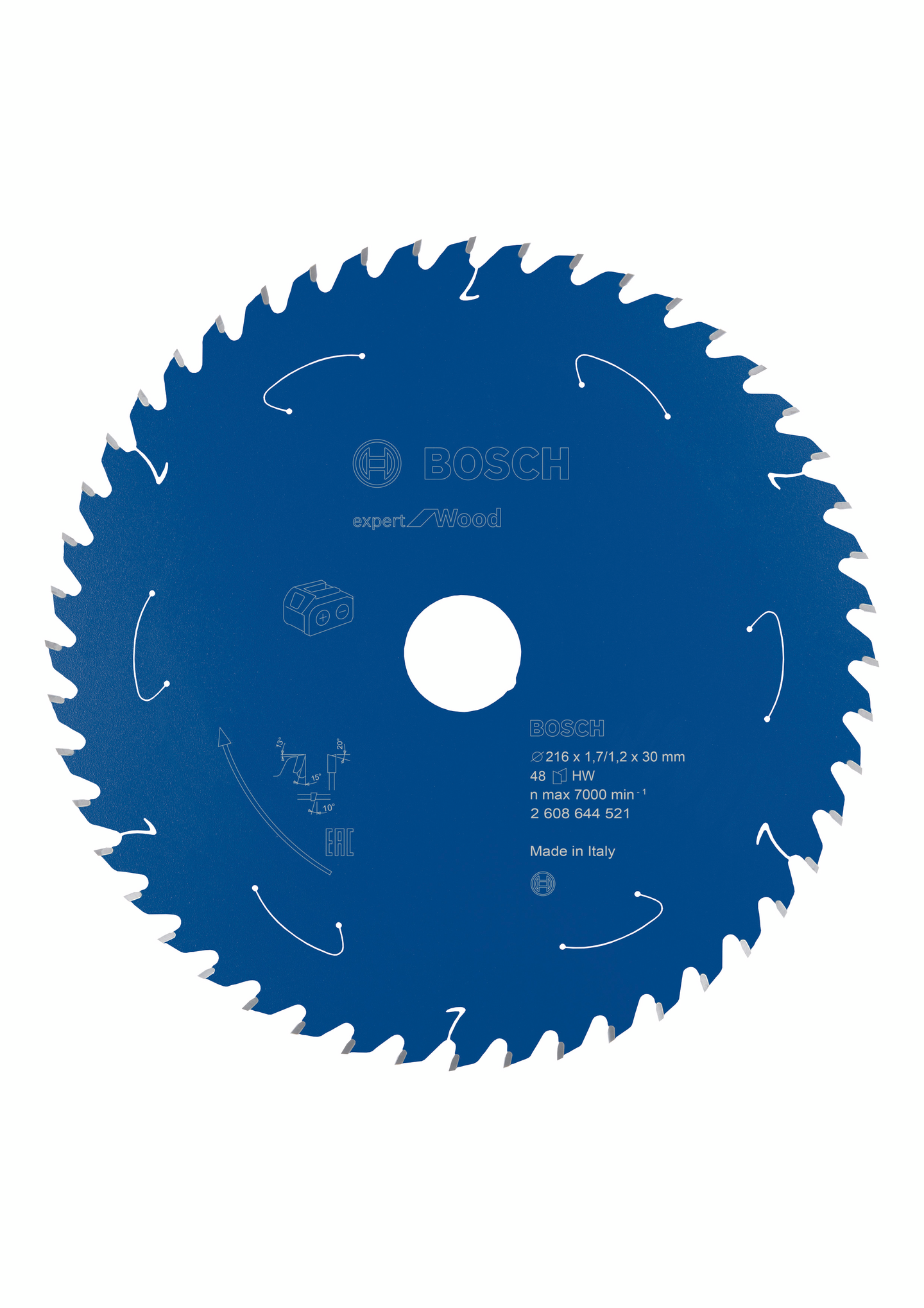 Pyörösahanterä Bosch Expert for Wood 216x30 48T pöytäsahoille