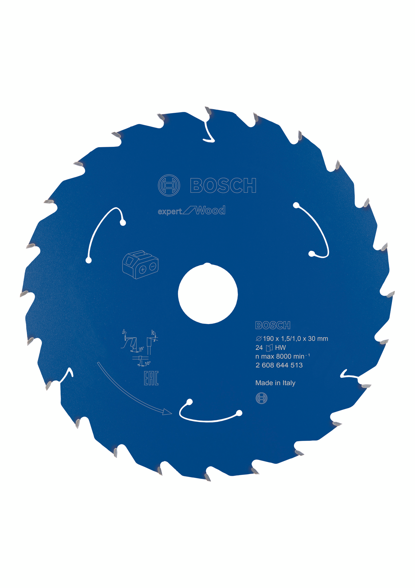 Pyörösahanterä Bosch Expert for Wood 190x30 24T