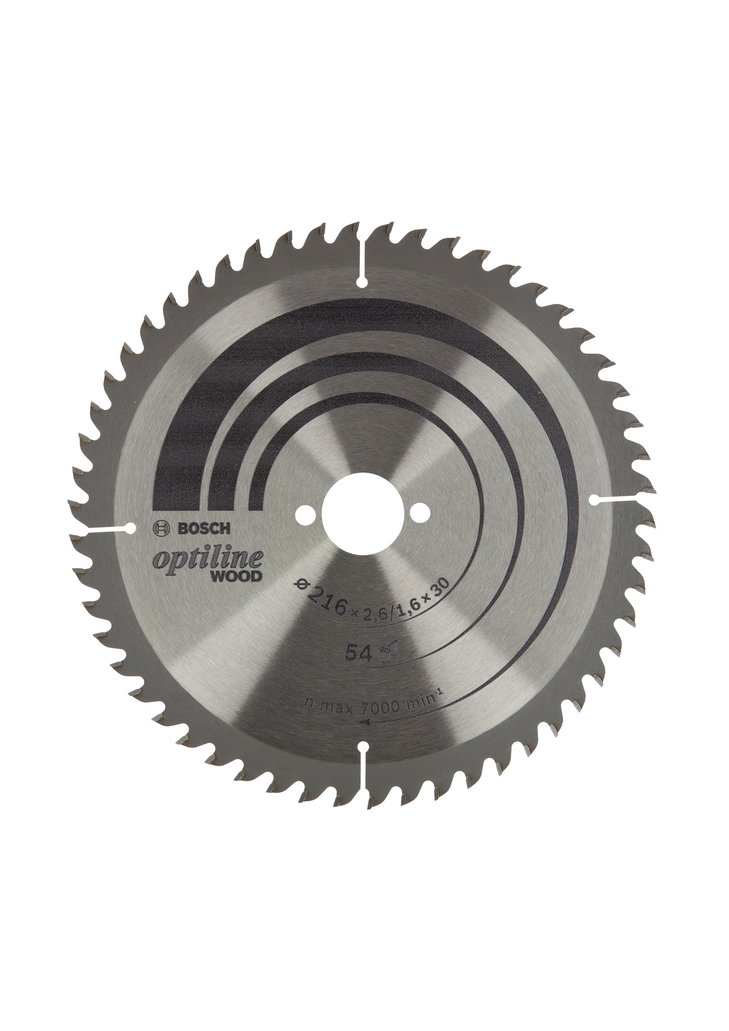 Pyörösahanterä Bosch optiline Wood 216x30 54T