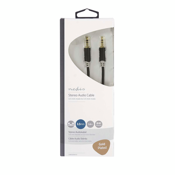 Kaapeli Nedis 3,5mm U-U 1m