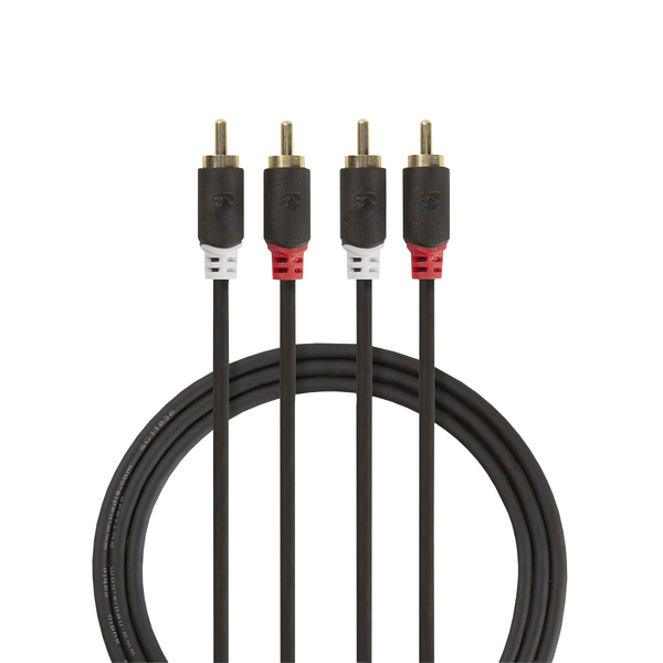 Kaapeli Nedis 2XRCA U-U 2m