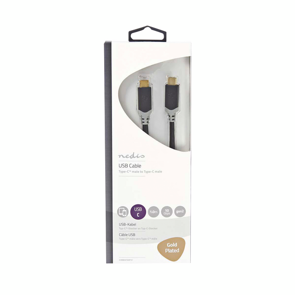 Kaapeli Nedis USB-C 3.1 USB-C uros - USB-C uros GEN2 1m