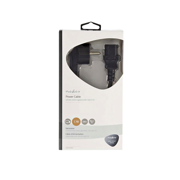 Virtakaapeli Nedis C13 2m Schuko IEC-320-C13