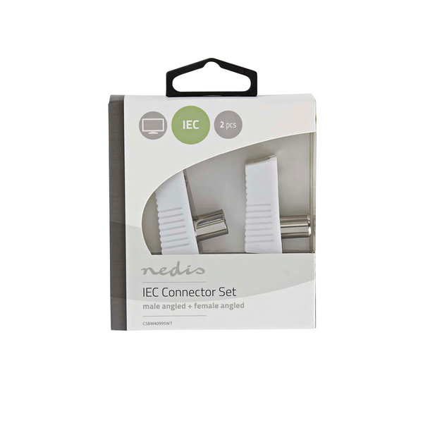 Antenniliittimet Nedis kulma uros + naaras 2kpl