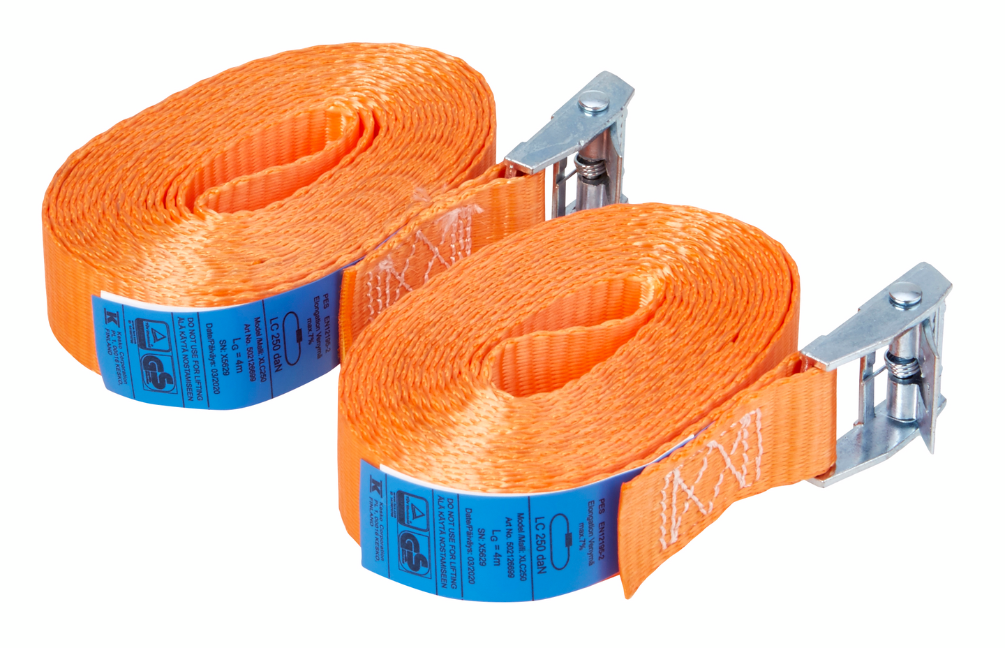 Pikalukkovyö PROF 25mm x 4m 250kg 2kpl