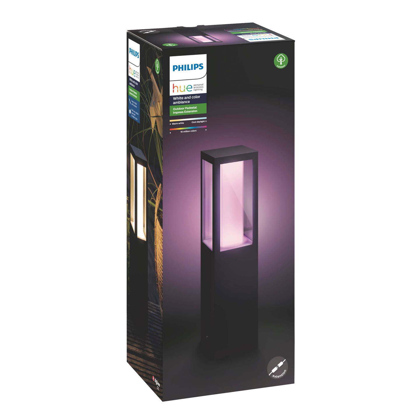 Ulkopylväsvalaisin Philips Hue Impress pieni musta
