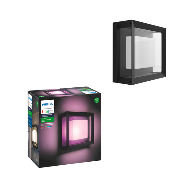Ulkoseinävalaisin Philips Hue Econic musta