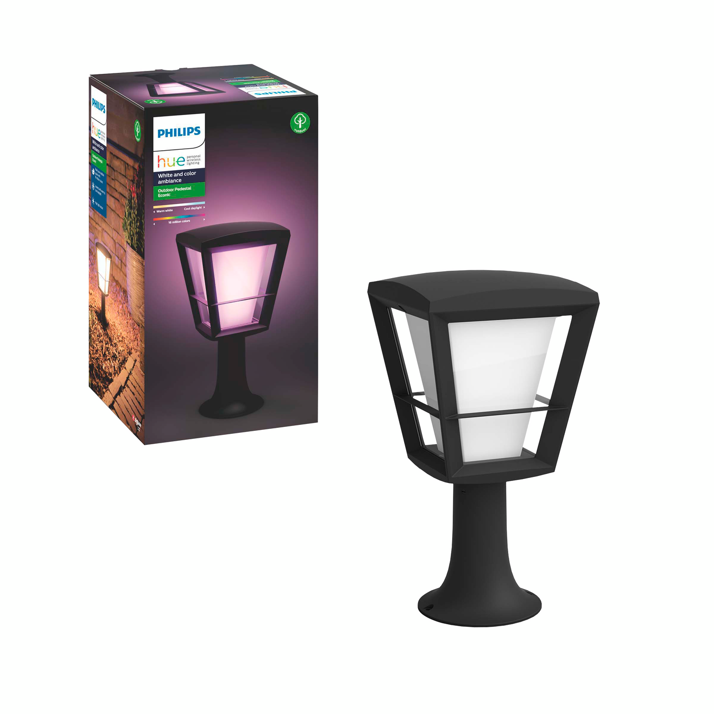 Ulkopylväsvalaisin Philips Hue Econic pieni musta