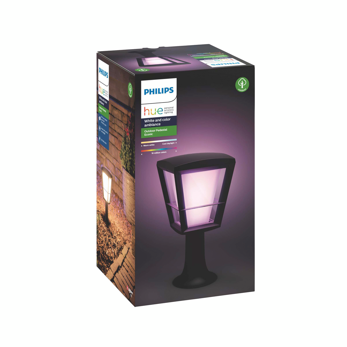 Ulkopylväsvalaisin Philips Hue Econic pieni musta