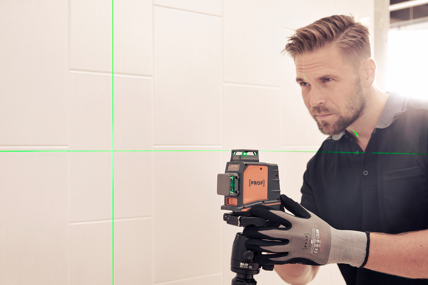 Linjalaser PROF 3/360G vihreä itsetasaava