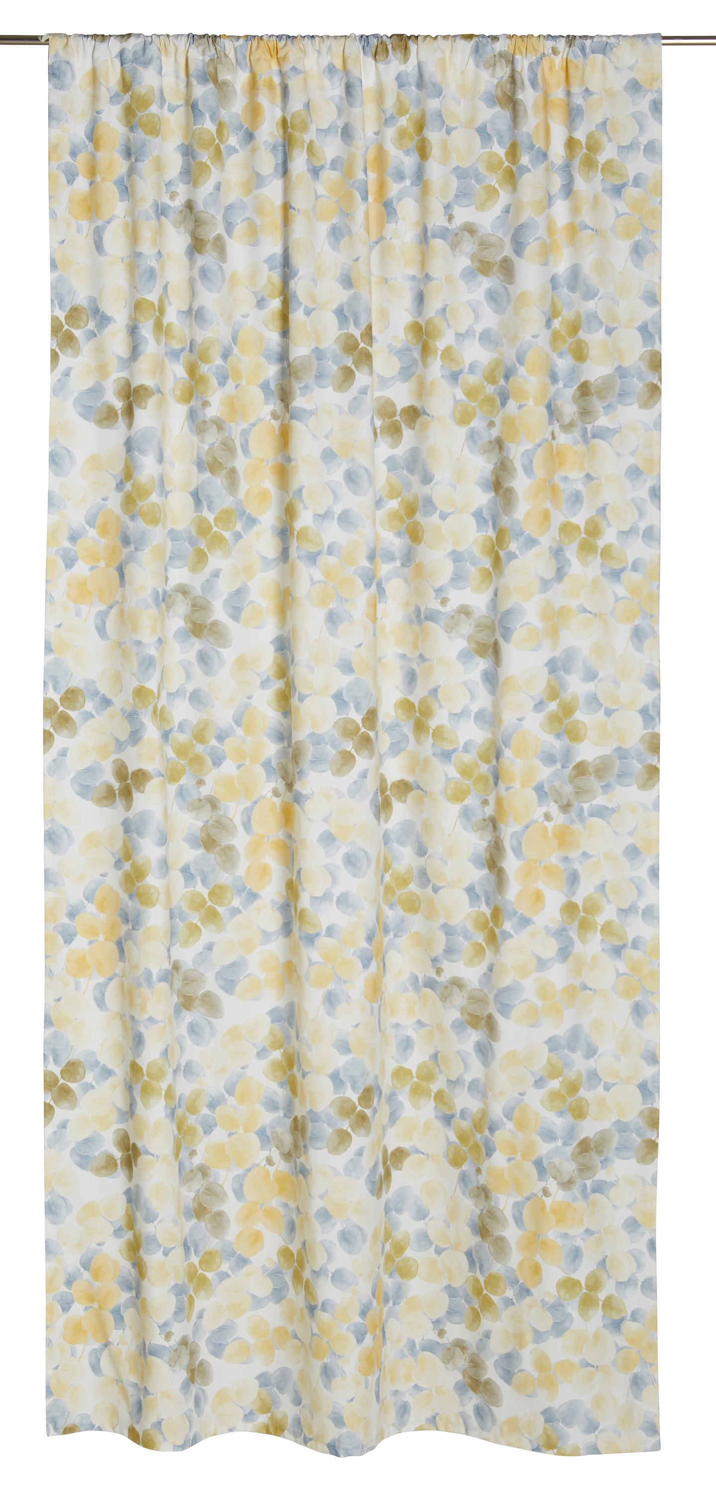 Valmisverho Cello Lehdet keltainen 135x240cm