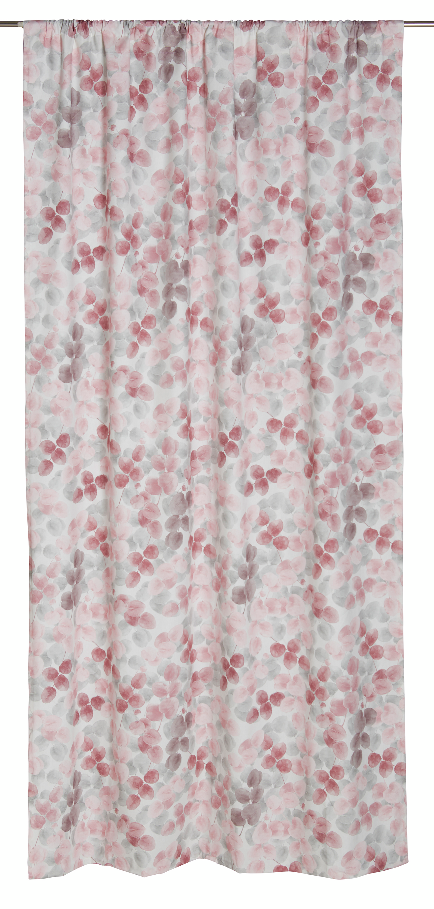 Valmisverho Cello Lehdet vaaleanpunainen 135x240cm