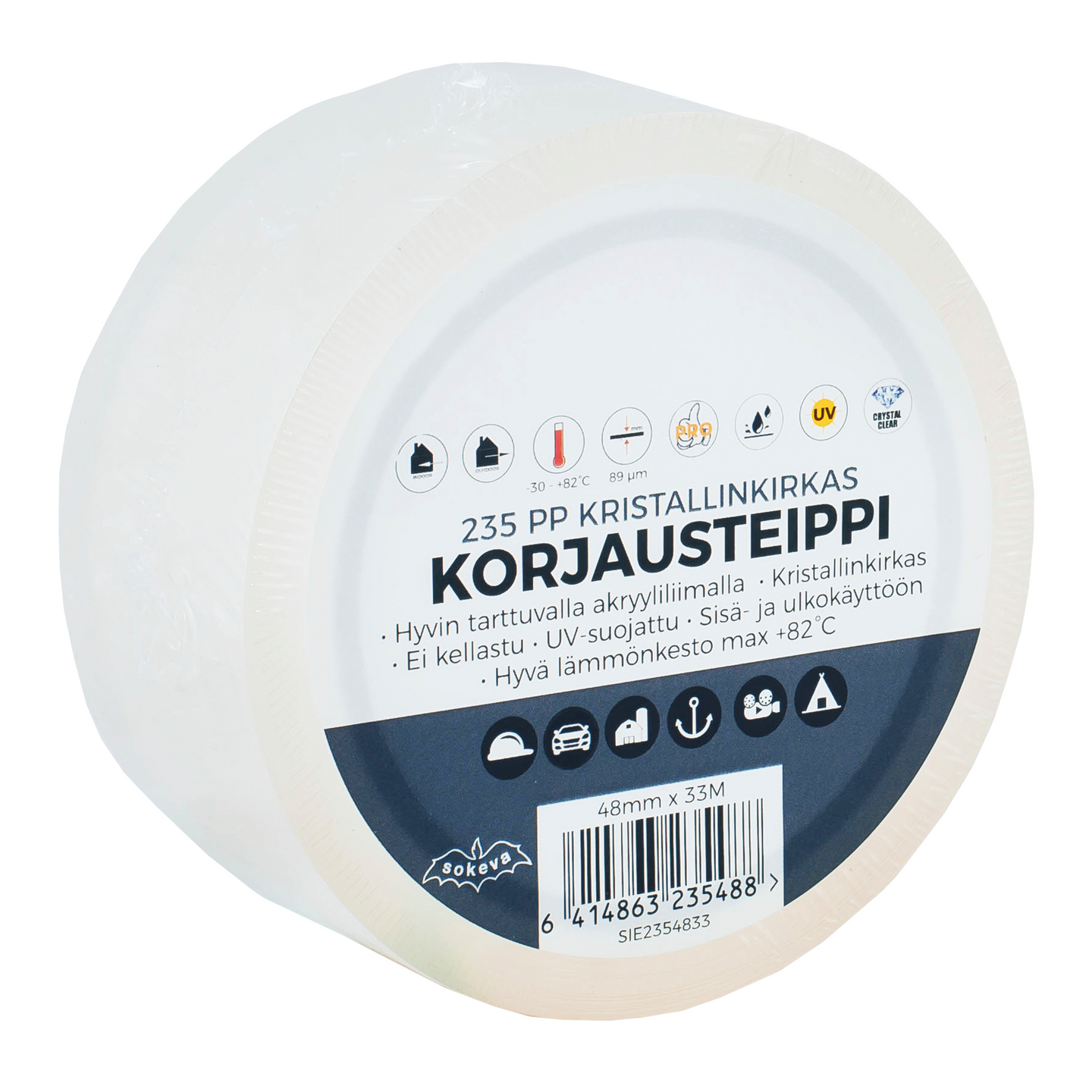 Korjausteippi 48mmx33m kristallinkirkas