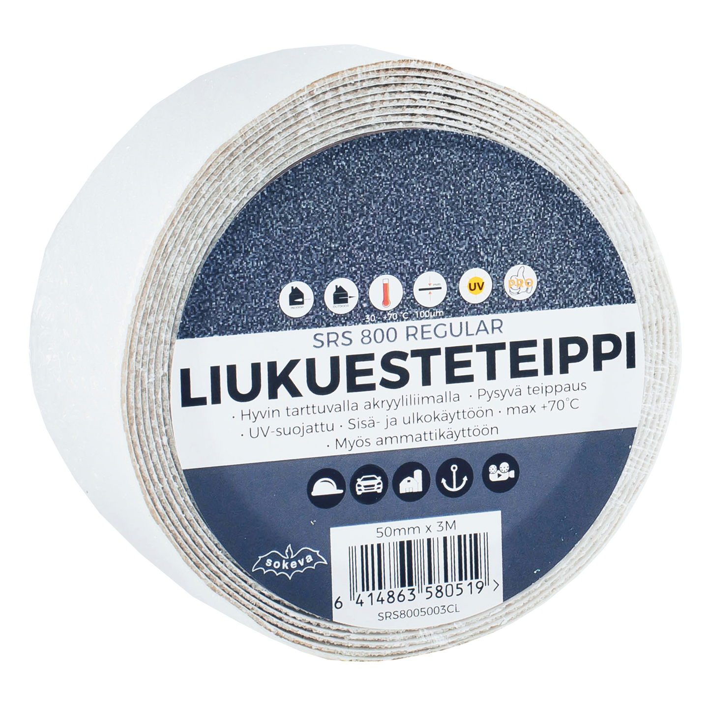 Liukuesteteippi 25mmx3m kirkas