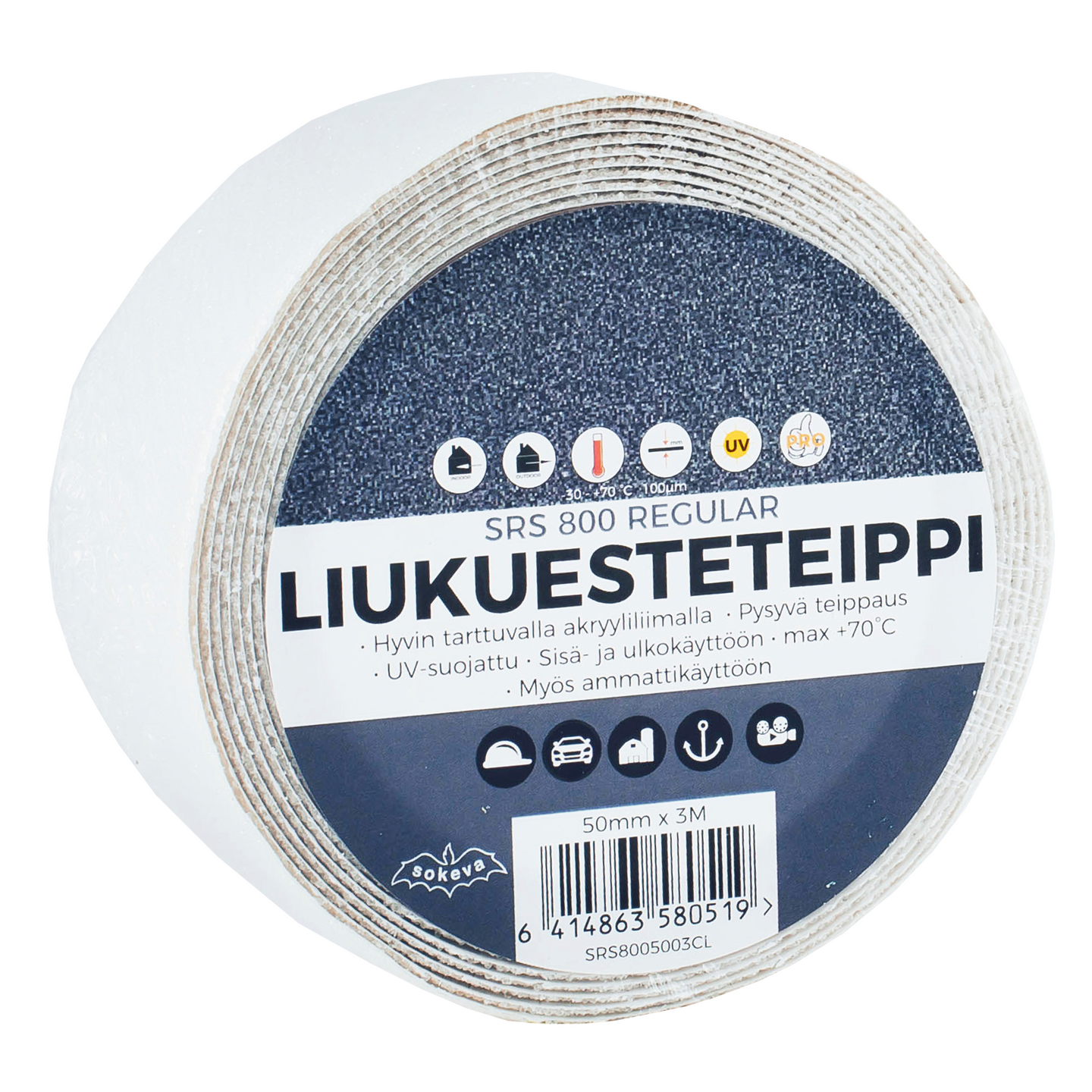 Liukuesteteippi 50mmx3m kirkas