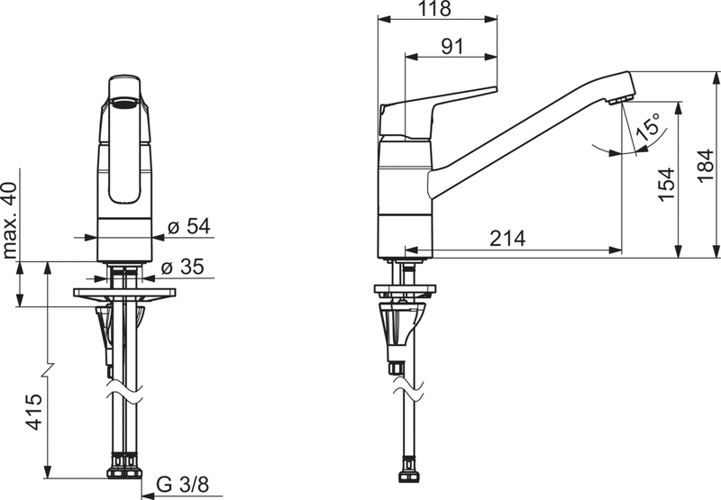 Keittiöhana Oras 1820FG Vega