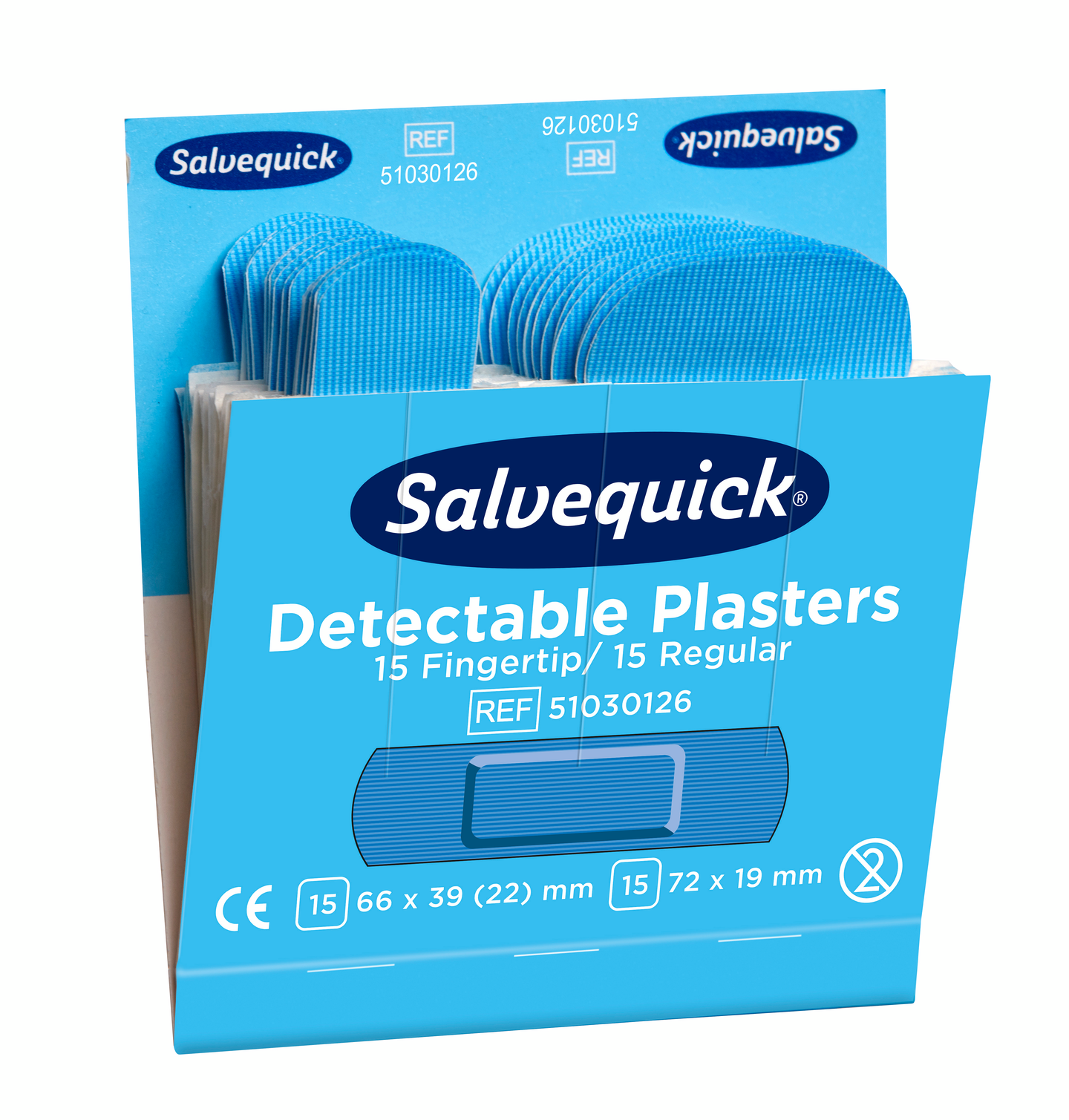 Muovilaastari Salvequick Mix sininen 6 x 30kpl