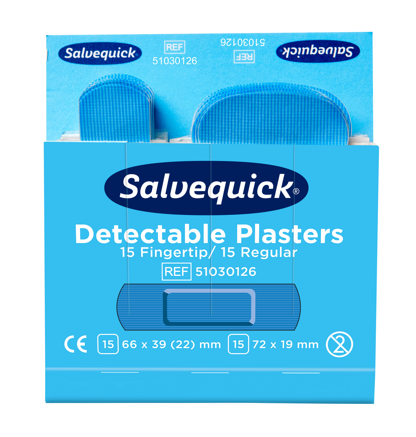 Muovilaastari Salvequick Mix sininen 6 x 30kpl