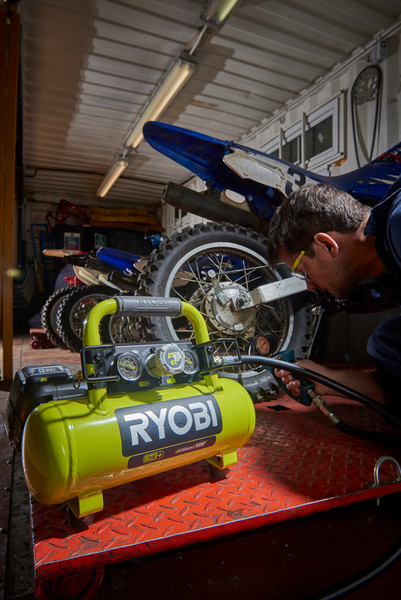 Akkukompressori Ryobi R18AC-0 18V ONE+ ei akkua