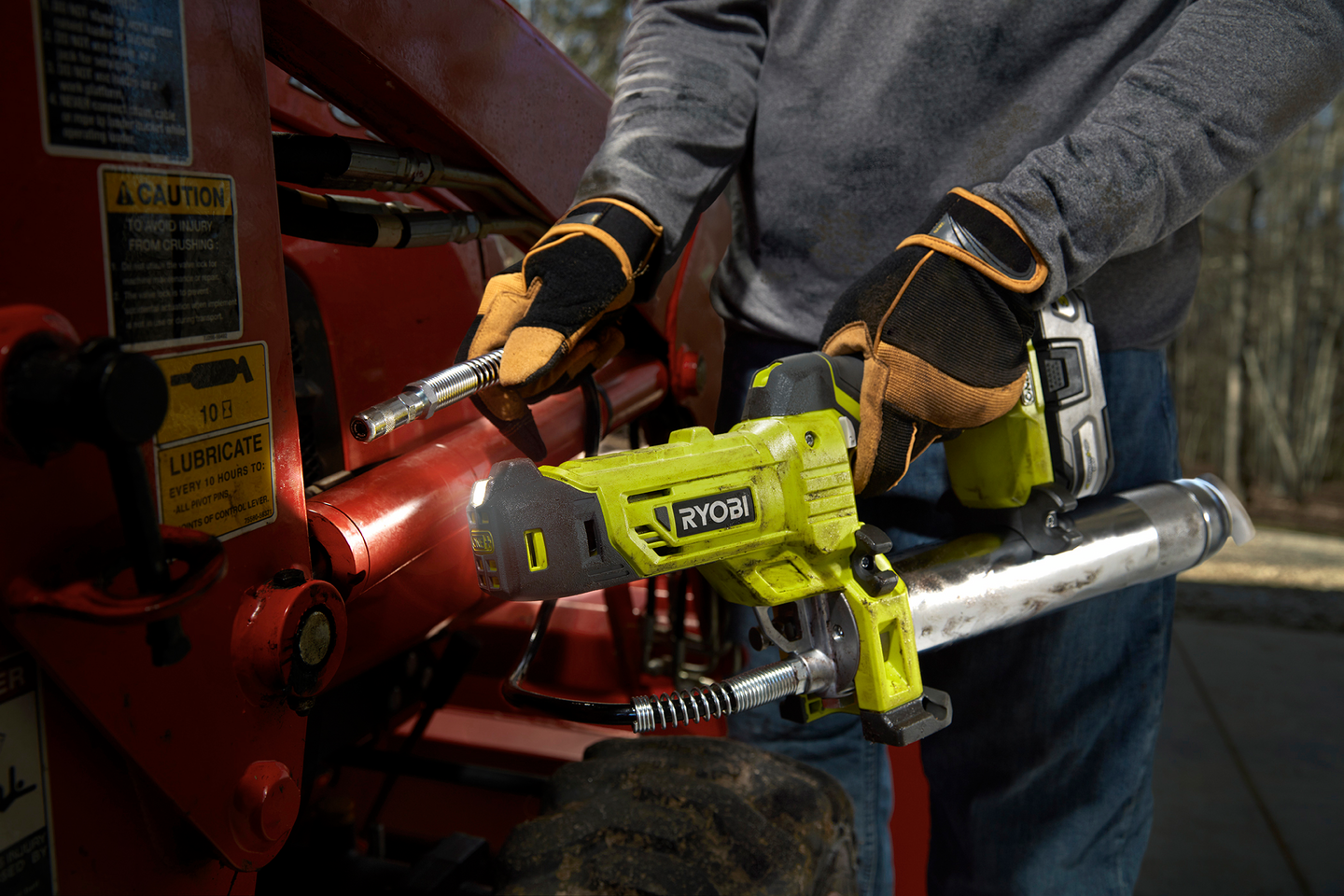 Akkurasvapuristin Ryobi R18GG-0 18V ONE+ ei akkua