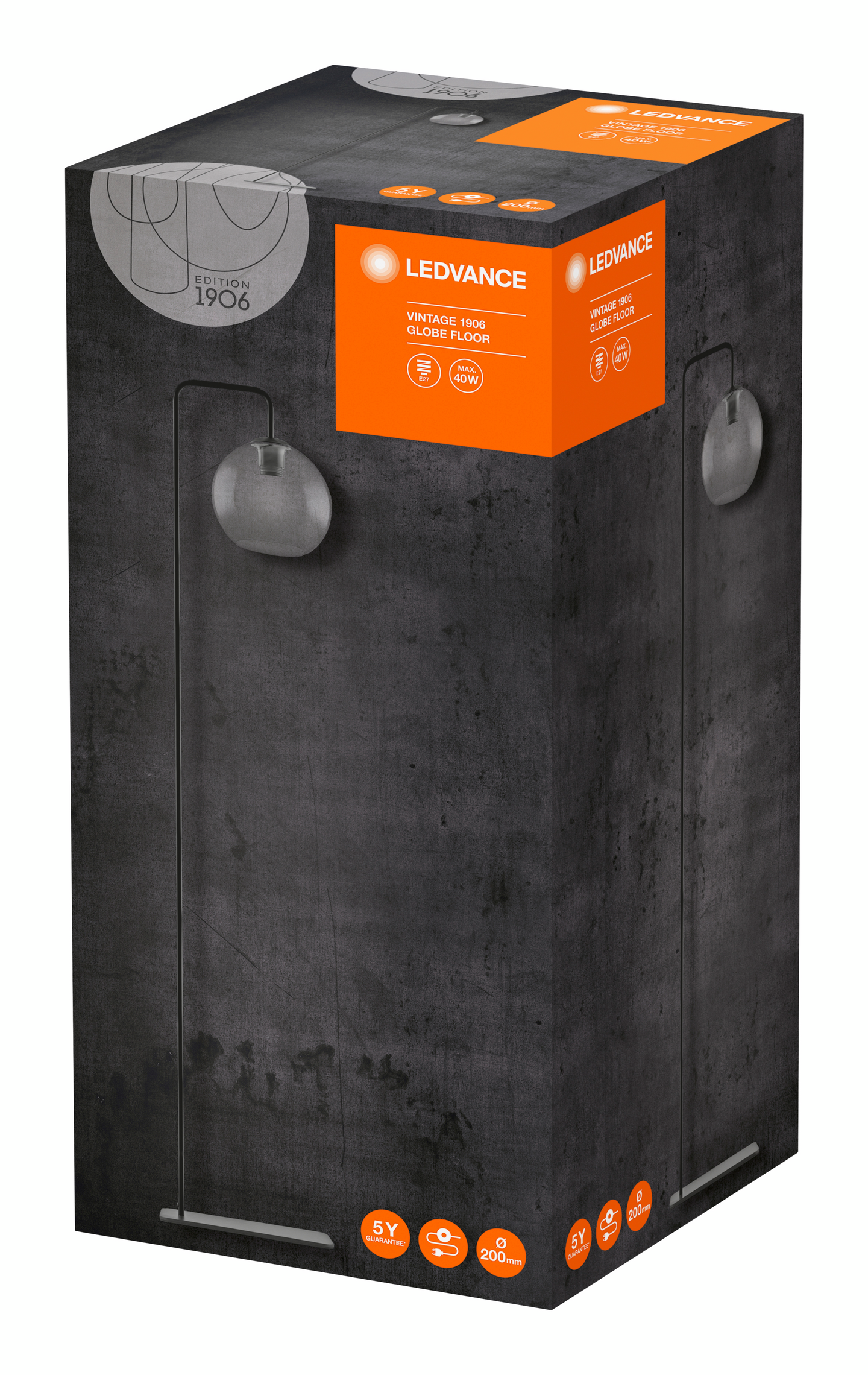 Lattiavalaisin LEDVANCE 1906 Globe Floor 300x200x1540 savu