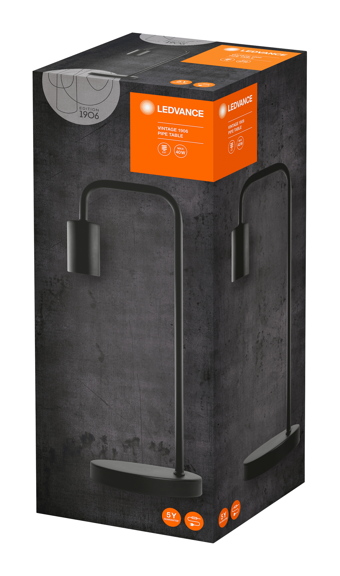 Pöytävalaisin LEDVANCE 1906 Pipe Table 170x150x400 musta