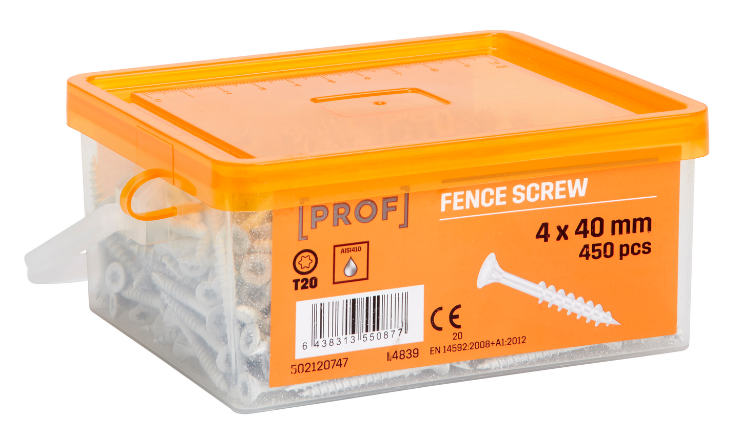 Aitaruuvi PROF 4x40 rst T20 valkoinen 450kpl