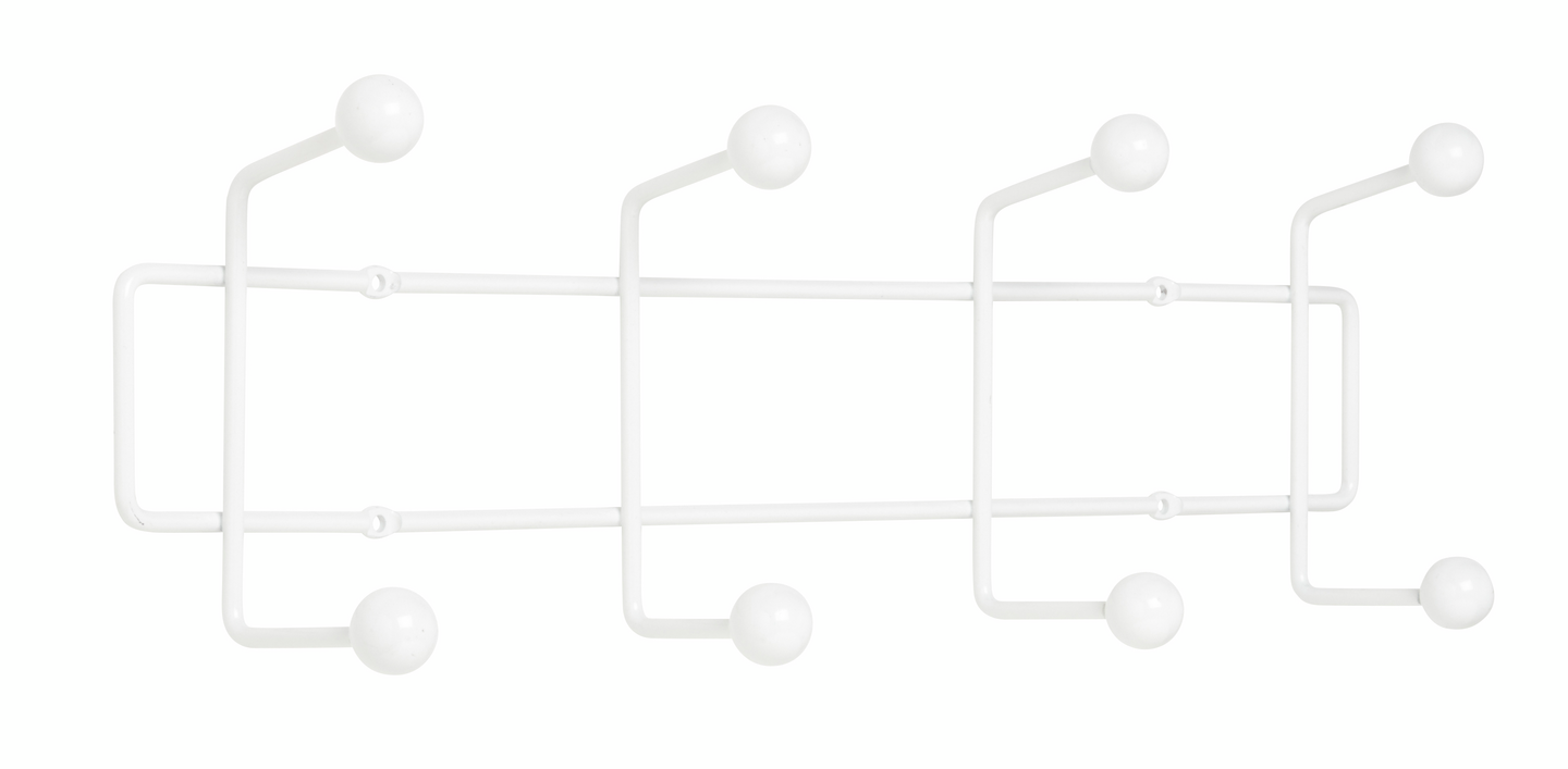 Naulakko Cello Dot 44,5x6,5cm valkoinen