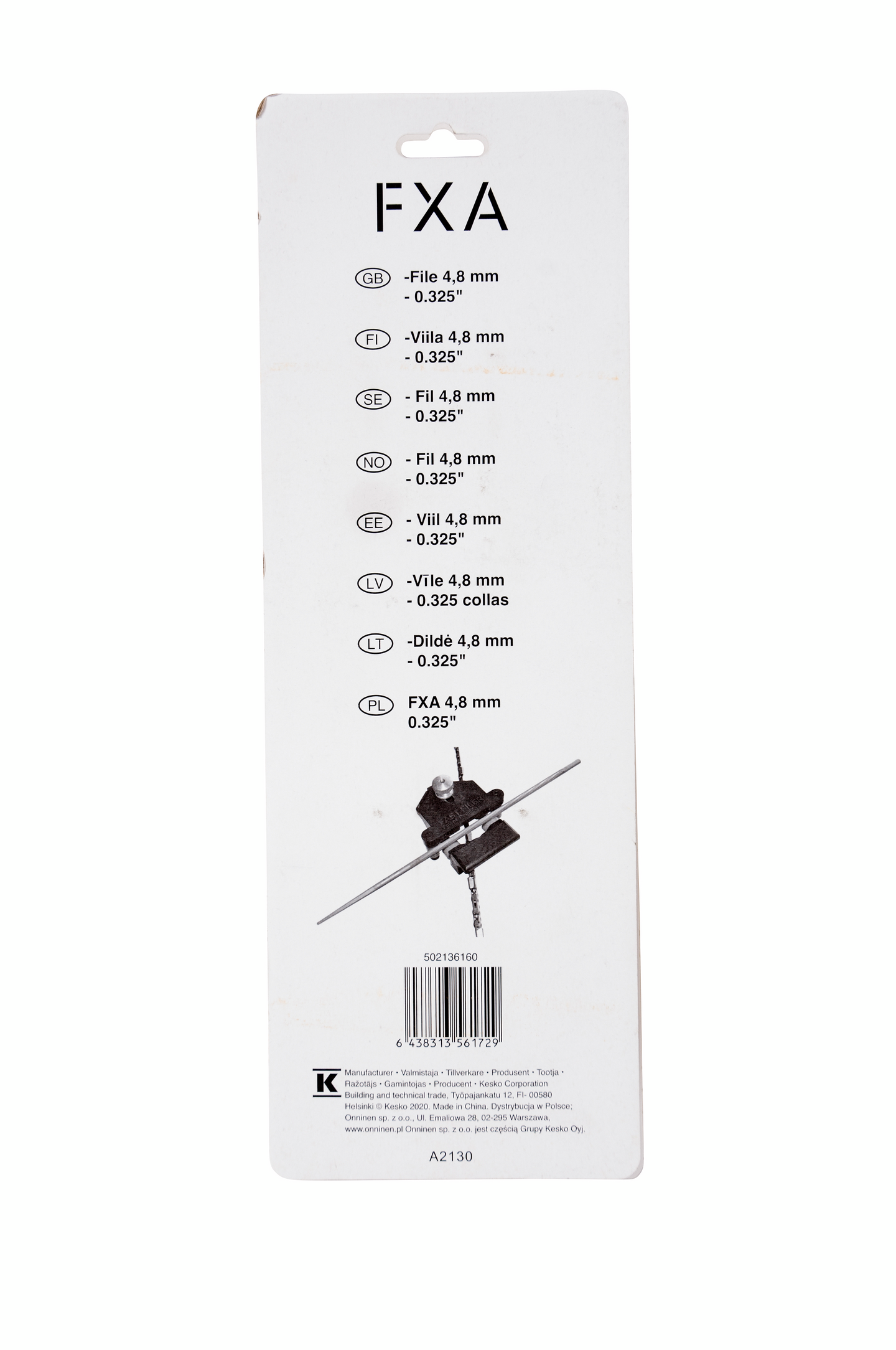 Teräketjun huoltosarja FXA 4,8mm .325in