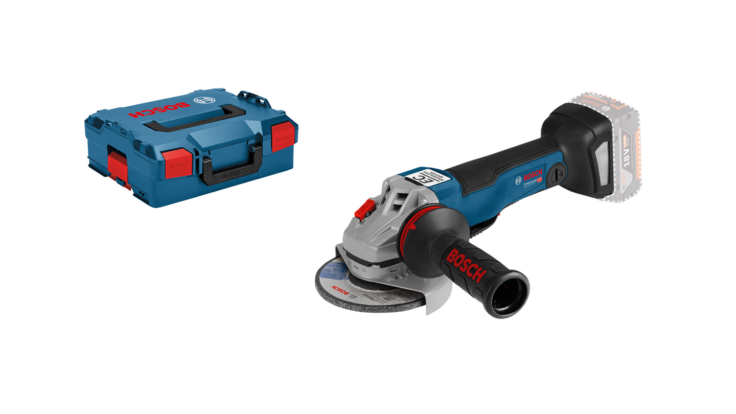 Akkukulmahiomakone Bosch GWS 18V-10 PC Solo L-BOXX 125mm