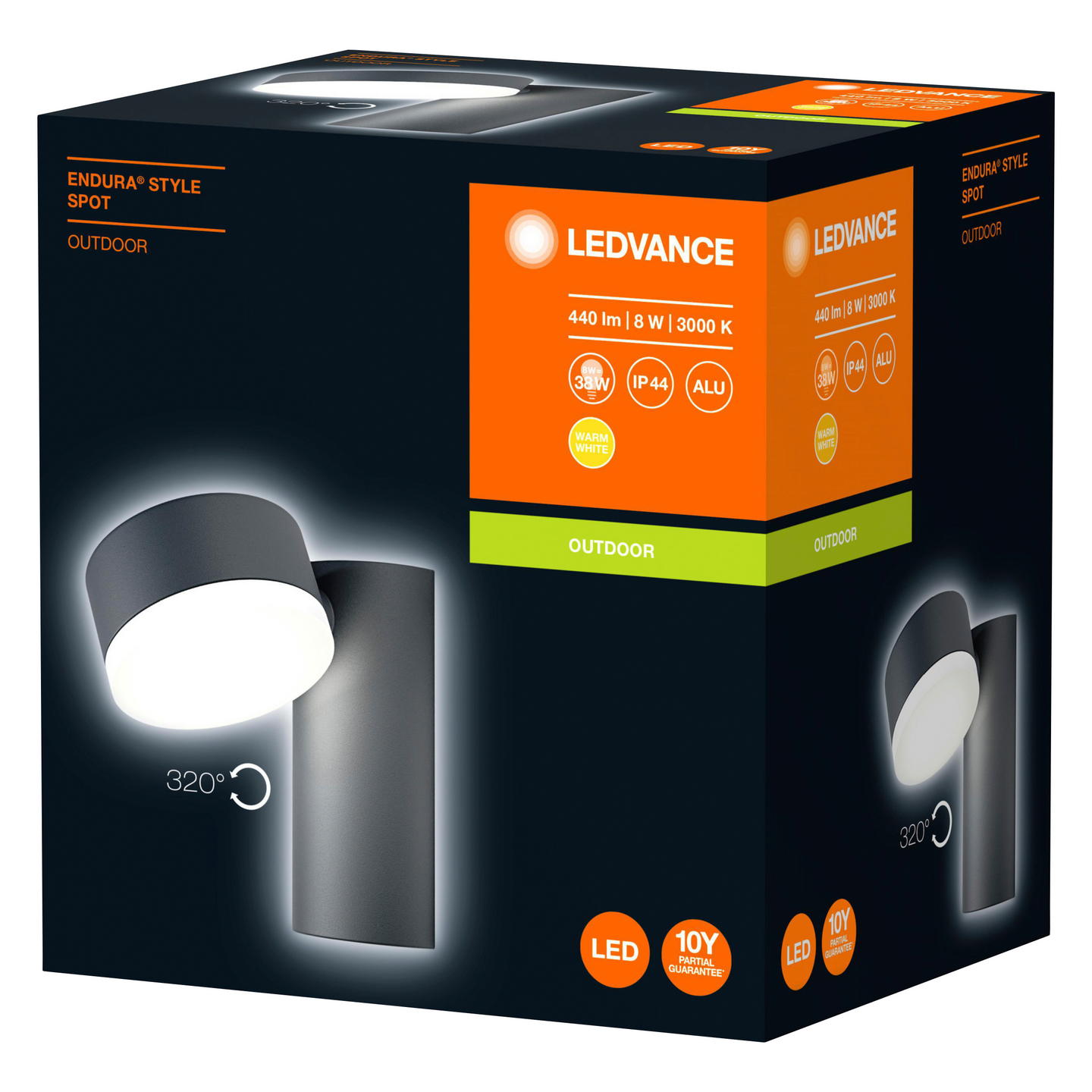 Ulkoseinävalaisin LEDVANCE Endura Style Spot Round 440lm harmaa