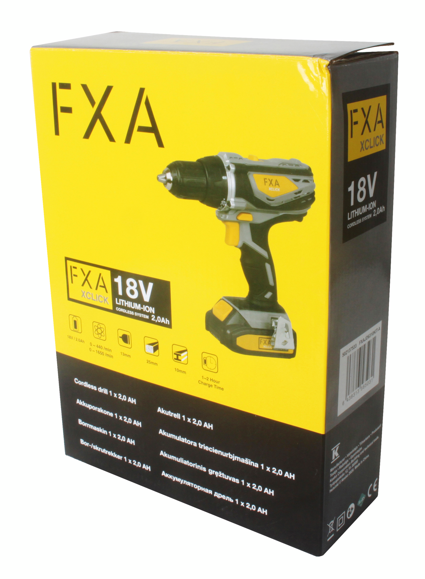 Akkuporakone FXA 18V-L XCLICK 1x2,0Ah JD6310KIT-A