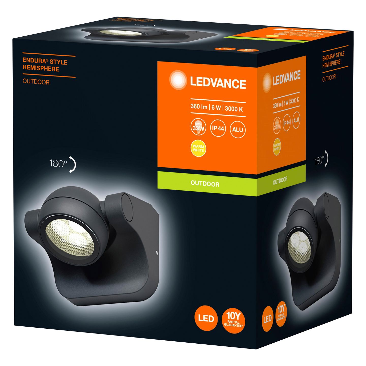 Ulkoseinävalaisin LEDVANCE Endura Style Hemisphere 360lm harmaa