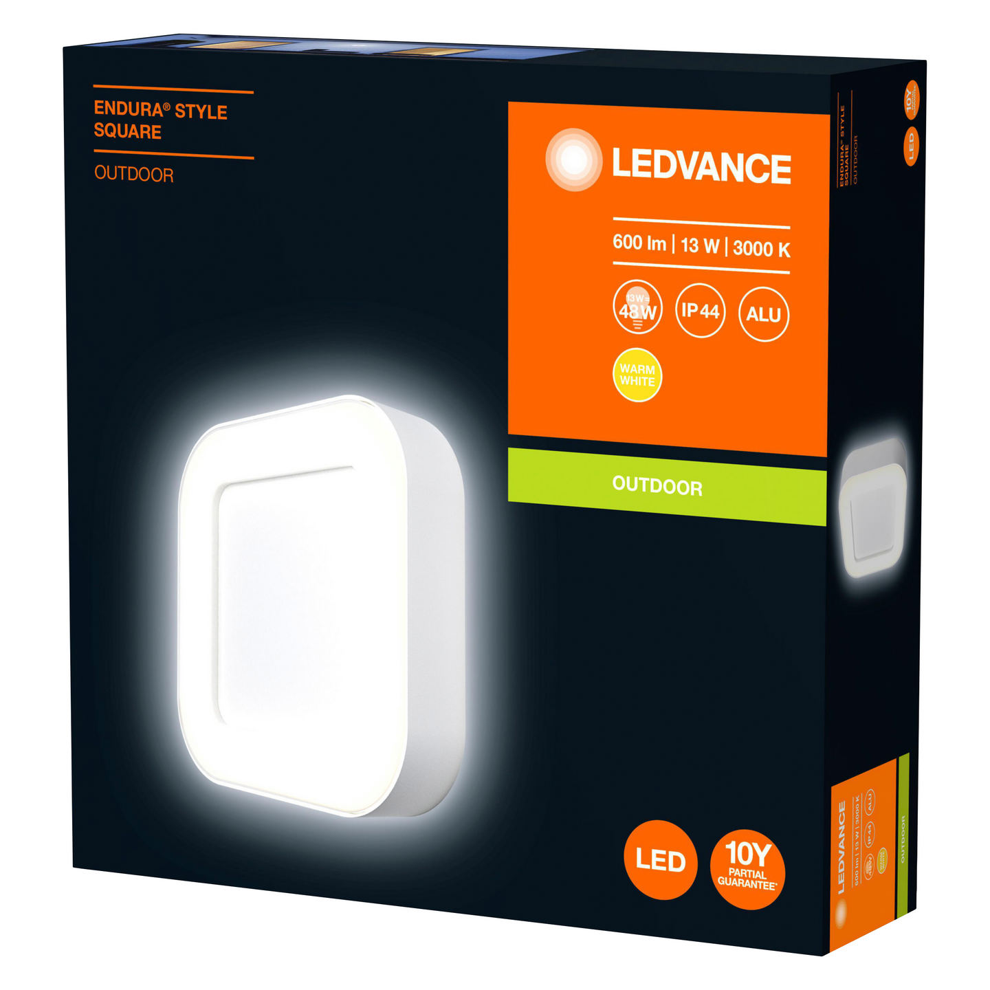 Ulkoseinävalaisin LEDVANCE Endura Style Square 600lm valkoinen