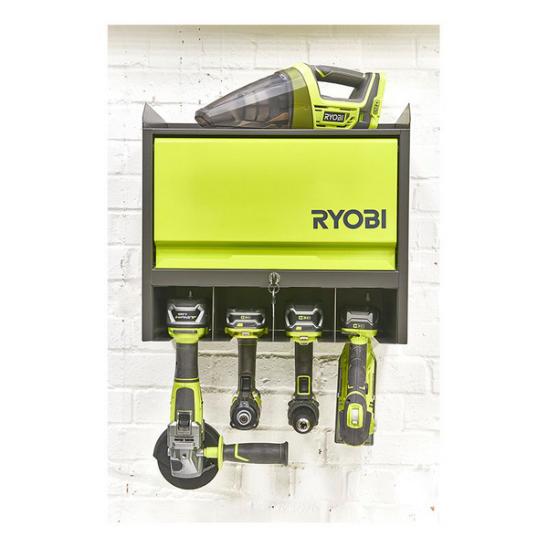 Työkalukaappi Ryobi RHWS-01 ONE+-koneille lukittava 430x282x483mm