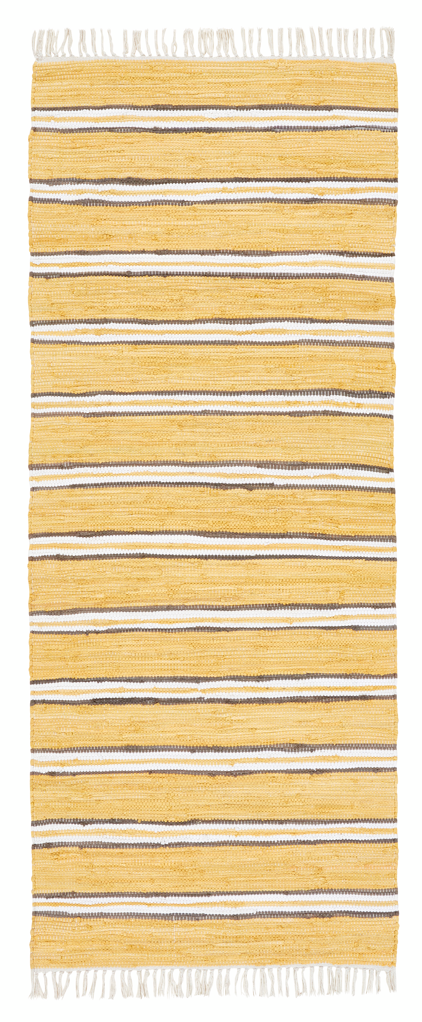 Minna puuvillaräsymatto keltainen 80x150cm