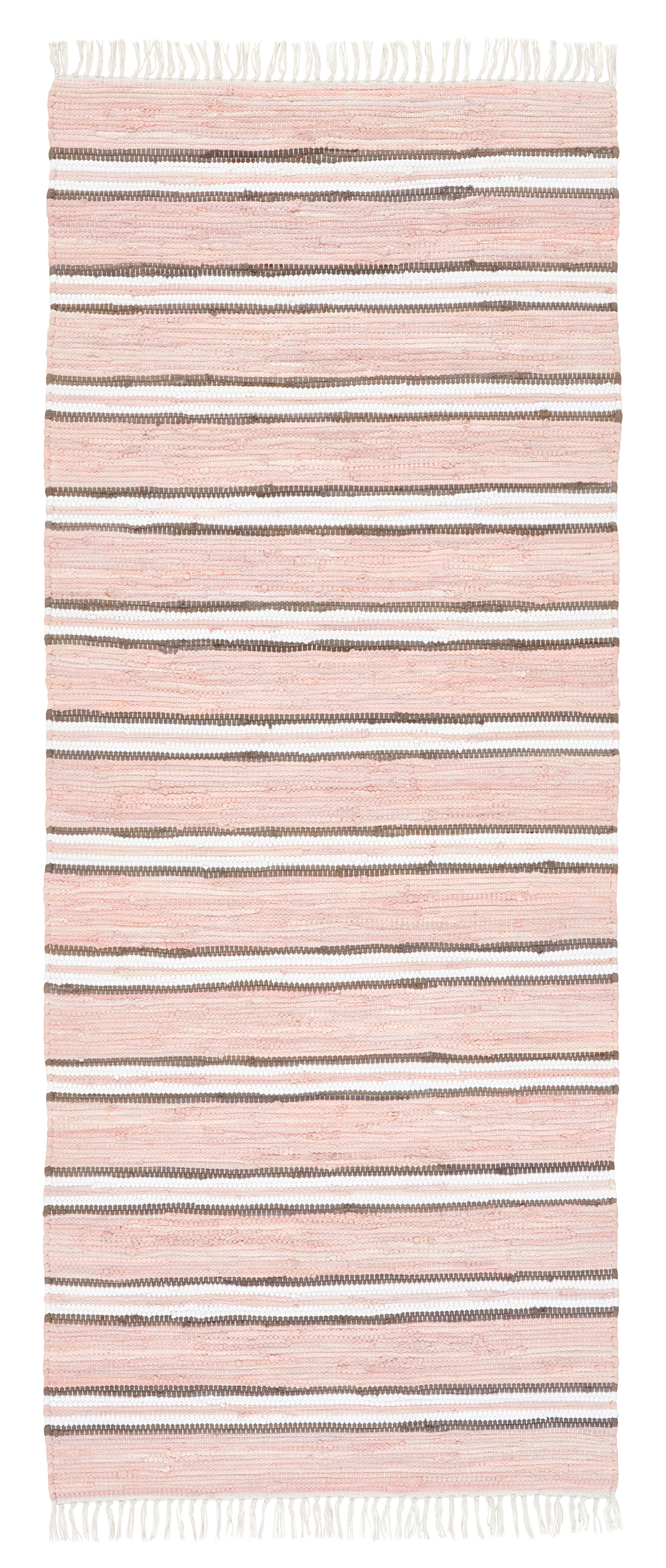 Minna puuvillaräsymatto roosa 80x250cm